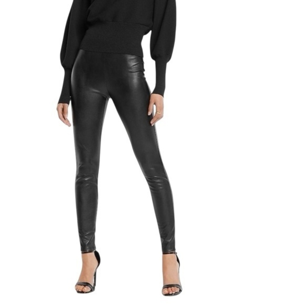 Express Black Faux Leather Leggings Pants Size S | Vegan Leather Stretch Skinny